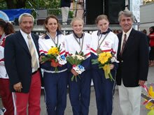 Youth A Girls Team with Sports Director Mauro Tirinnanzi and President Klaus Schormann.jpg